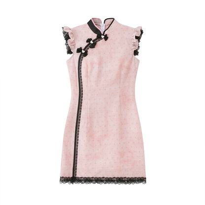 Heart Powder 觅心粉黛 - New Chinese Style Cheongsam Dress (Preorder)