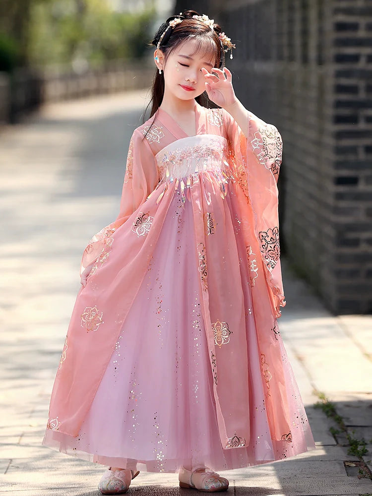 Rosie - Tang Dynasty Hanfu Dress, Princess Costume for Girls