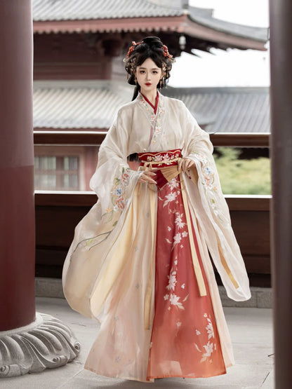 Nian Fanchen 念凡尘 - Wei Jin Style Cross Collar Qiyao Ruqun