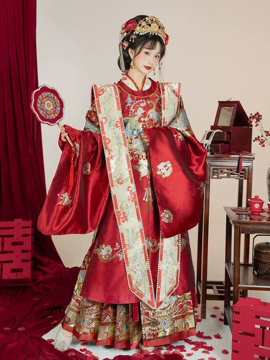 The Ming Dynasty Wedding, Bridal Gown, Gilding 鎏金 (Preorder)