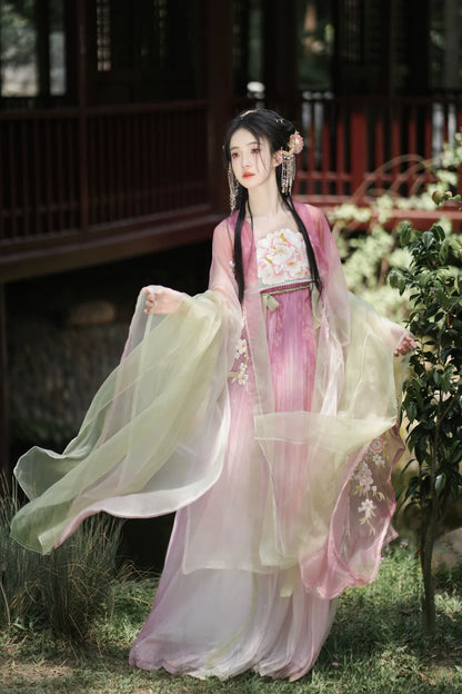 Peach Blossom God 桃花神 - Tang Dynasty Style Hanfu Dress Heziqun