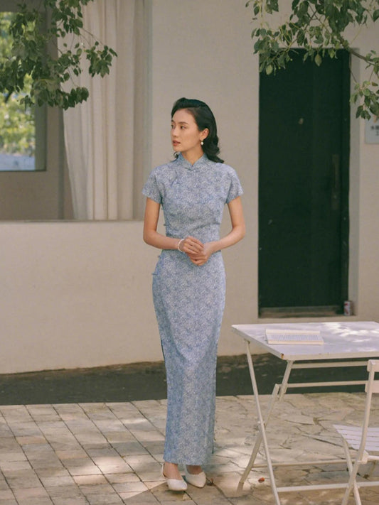 Mai Lang 麦浪 - Spring and Summer Short Sleeve Hong Kong-Style Cotton Cheongsam (Preorder)