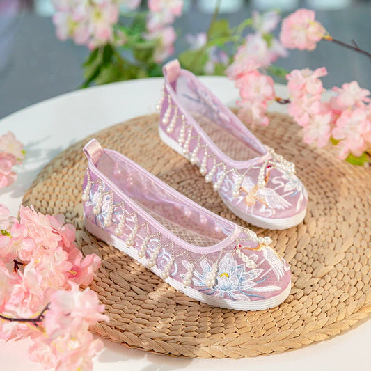Margaret - Sheer Embroidered Chinese Hanfu Shoes