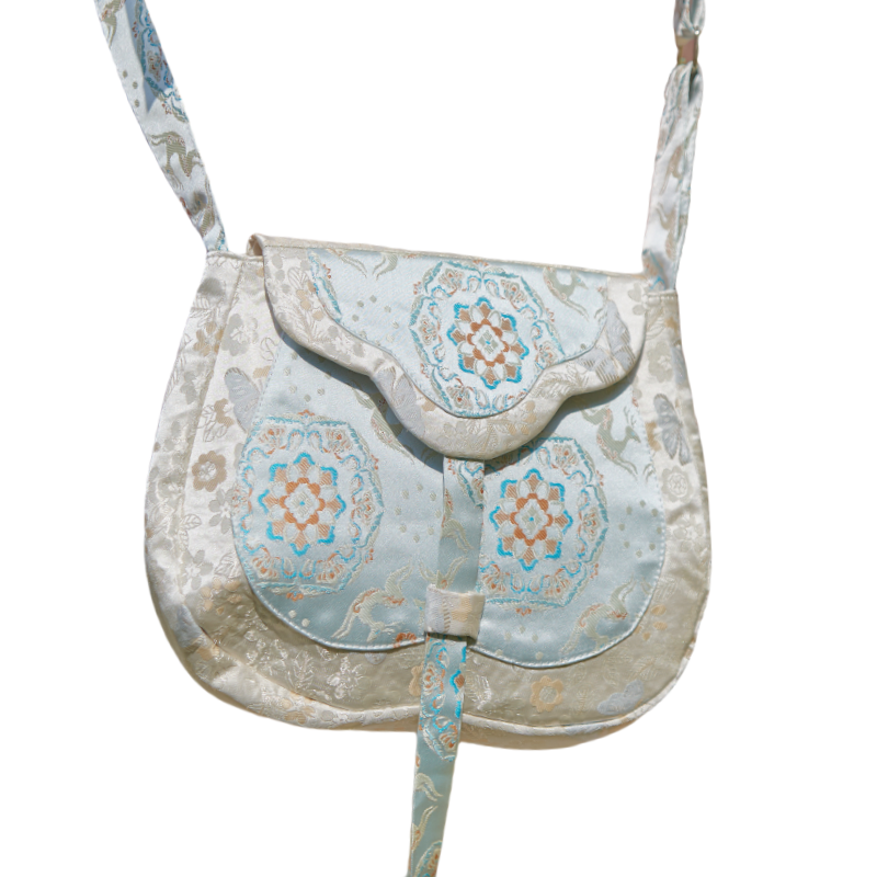 Snow Flowers Crossbody Merchant Bag for Women