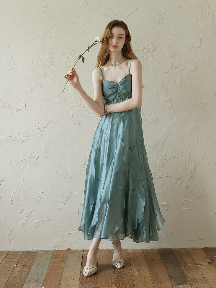 Butterfly Whisper Aqua Dress