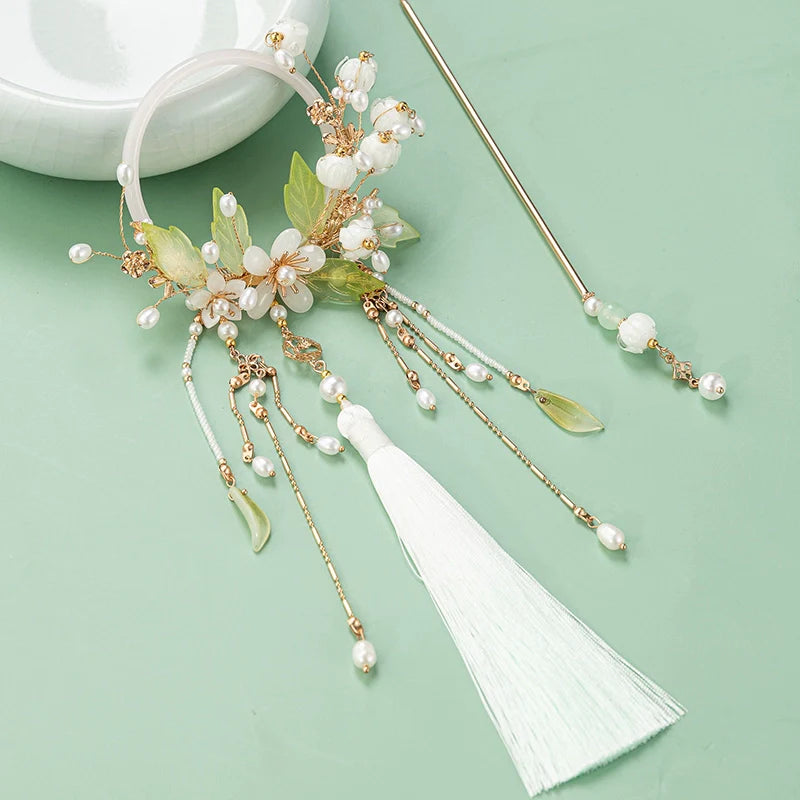 Back Hair Pin: Lily of the Valley