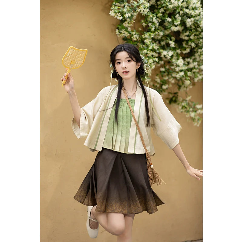 Grass and Wood Forest - Modern Hanfu Outfit (Preorder)