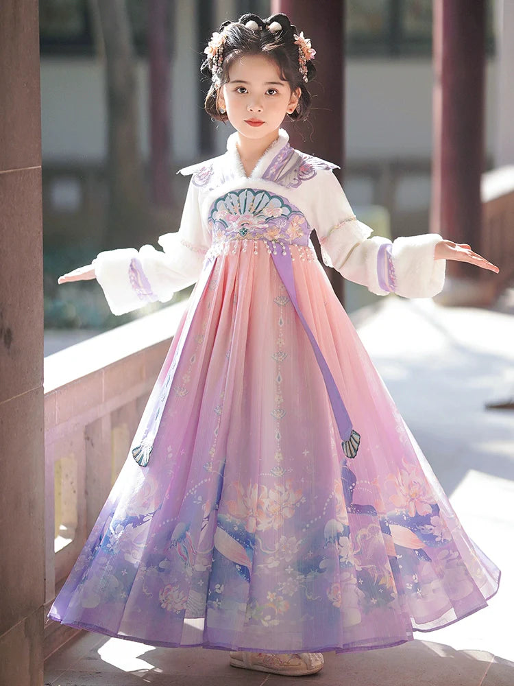 Anya - Winter Hanfu Dress, Princess Costume for Girls