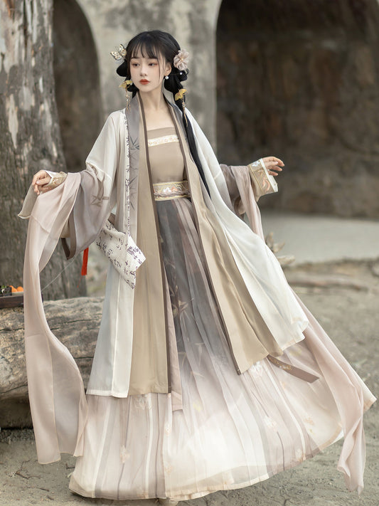 Bamboo Shadow 竹影 - Song Dynasty Style Qiyao Ruqun Hanfu
