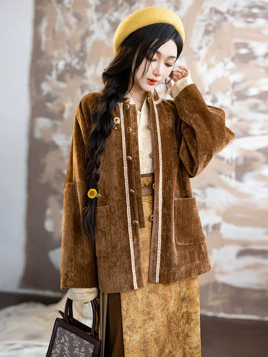 Song Dynasty Inspired Modern Hanfu, Dreamy Flowers 繁花 (Preorder)