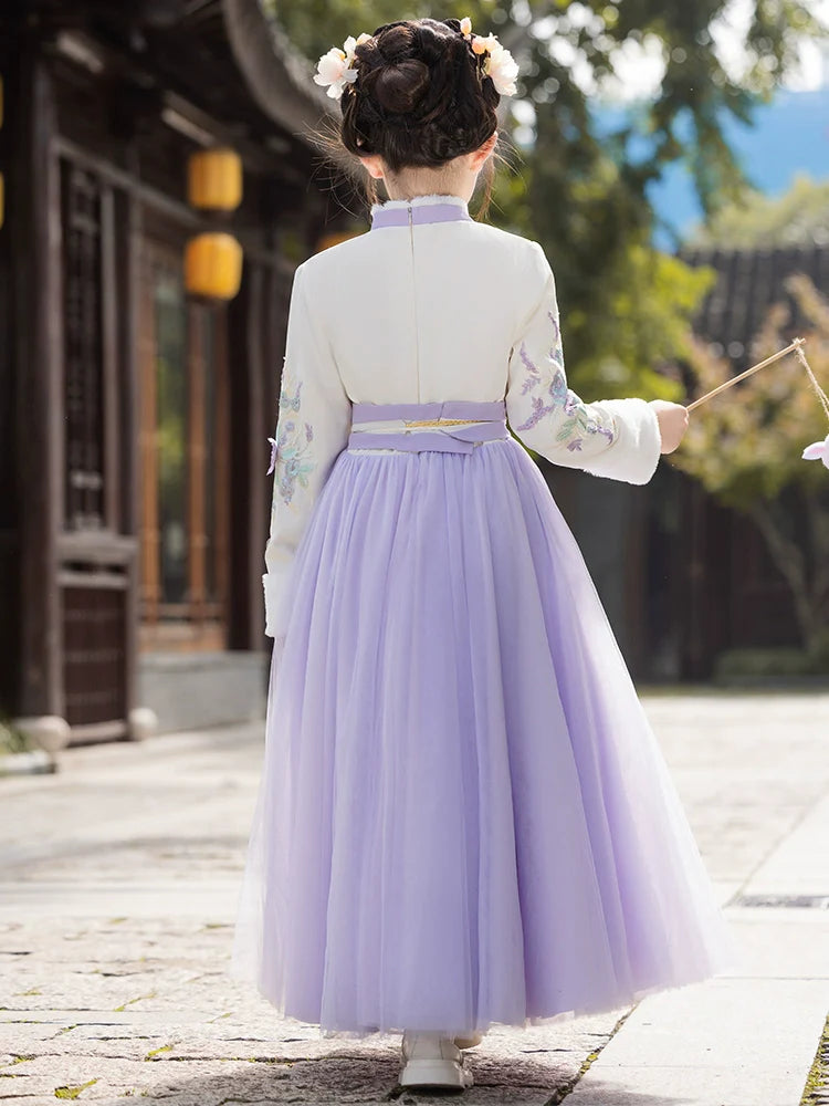 Dreamica - Winter Hanfu Dress, Princess Costume for Girls