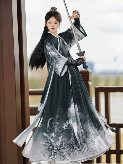 Wei Jin Wuxia Style Qiyao Ruqun - Seeking Tranquility 寻幽
