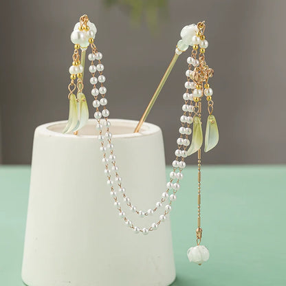 Back Hair Pin: Lily of the Valley