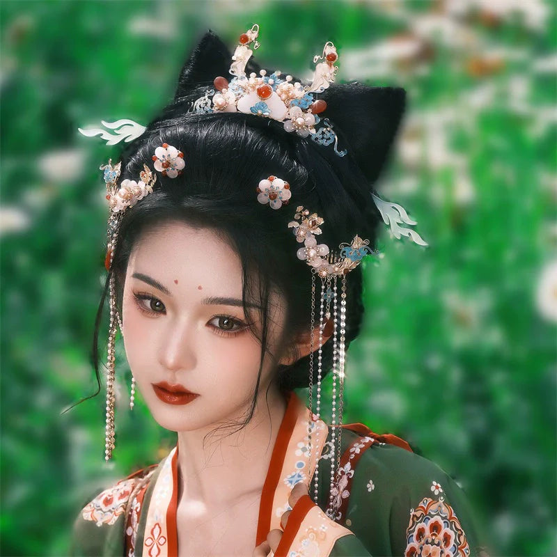 Hanfu Hair Accessories Set: Little Rabbit Fairy