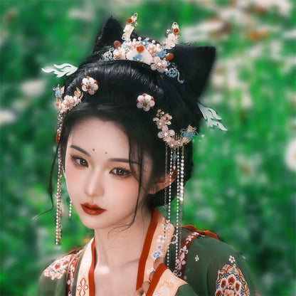 Hanfu Hair Accessories Set: Little Rabbit Fairy