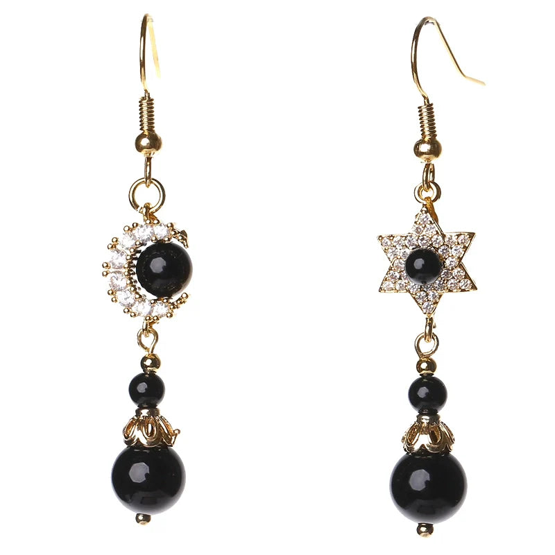 Sun and Moon Chinese Style Earrings