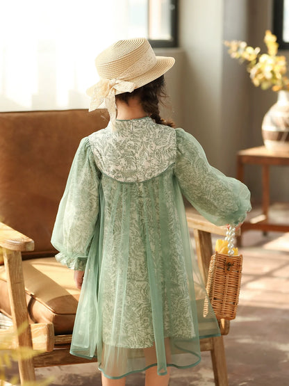 Amaryllis - New Chinese Style Cheongsam for Girls