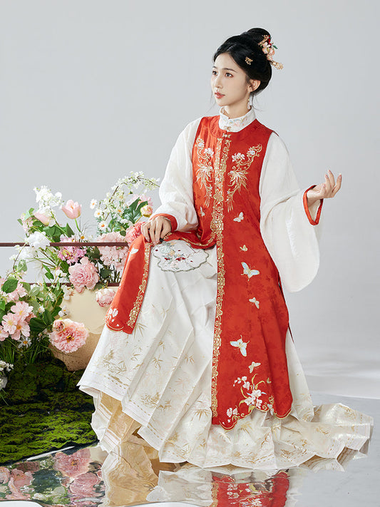Autumn Butterflies - Bijia & Mamianqun Ming Dynasty Hanfu Set