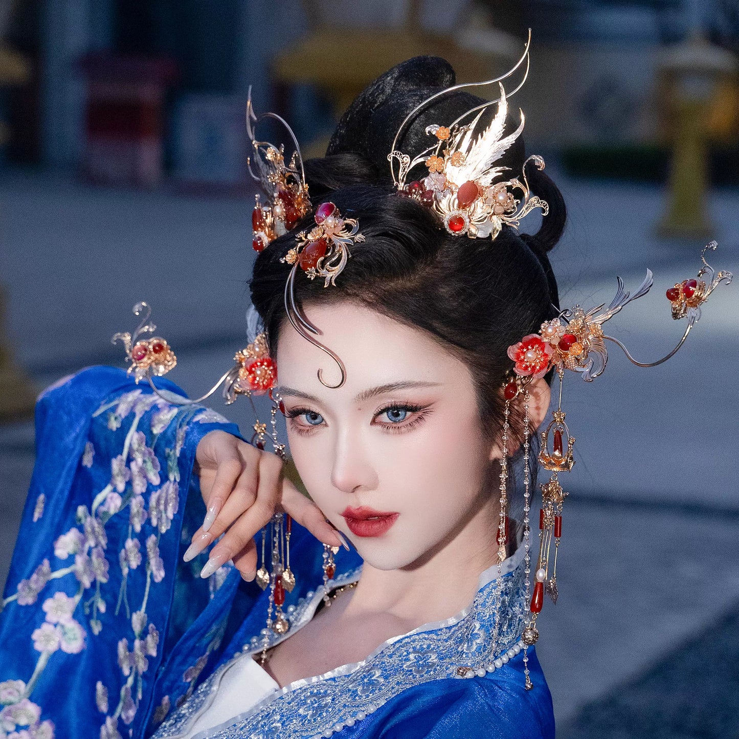 Hanfu Hair Accessories Set: Red Fox