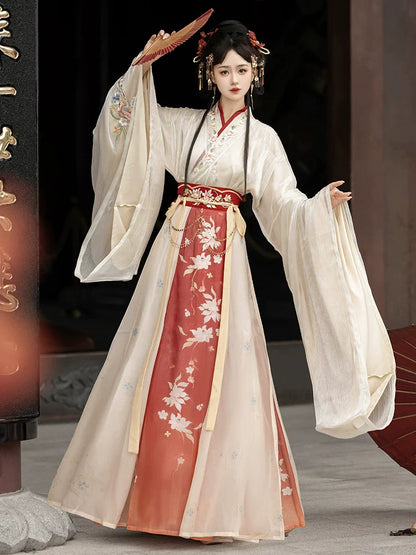 Nian Fanchen 念凡尘 - Wei Jin Style Cross Collar Qiyao Ruqun