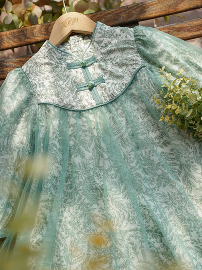 Amaryllis - New Chinese Style Cheongsam for Girls