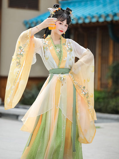 Topaz - Wei Jin Style Cross Collar Qiyao Ruqun