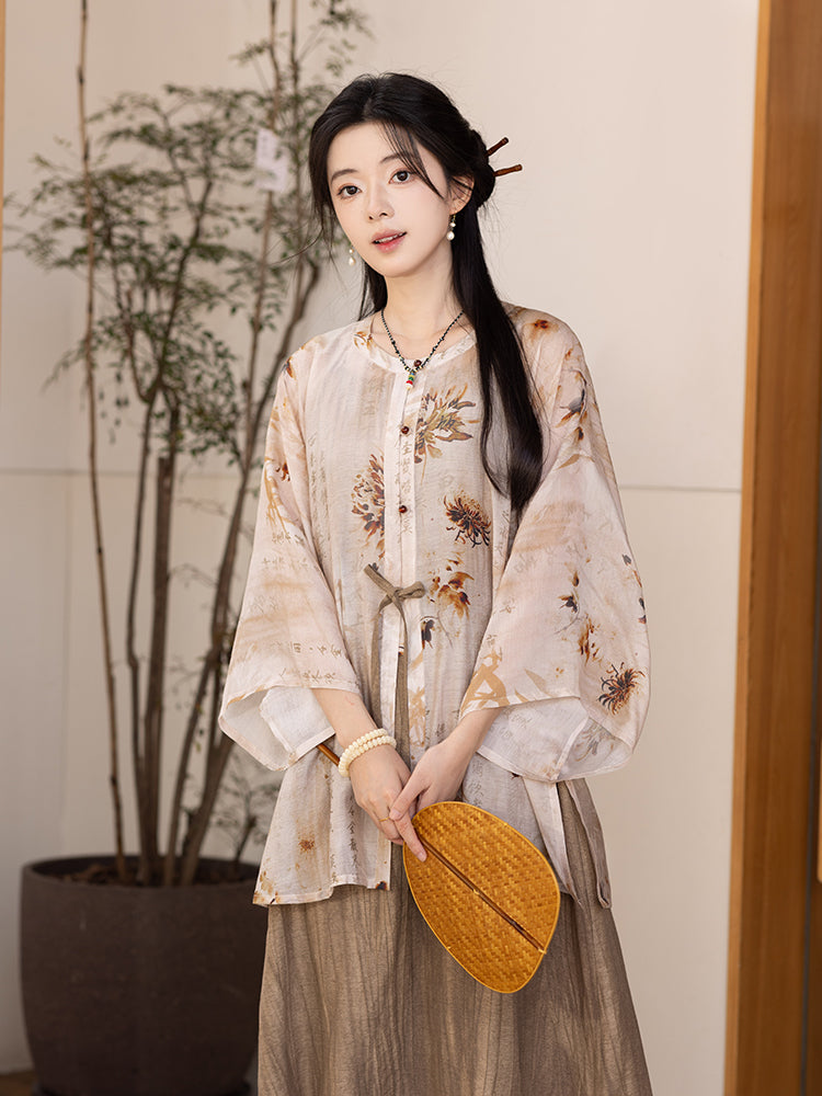 Autumn Scroll 随己欢 - Ming Dynasty Inspired Sundress (Preorder)