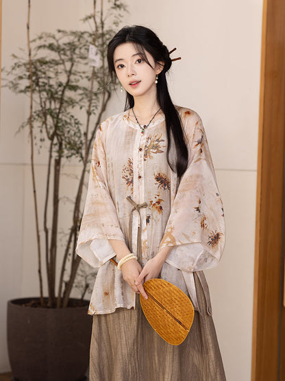 Autumn Scroll 随己欢 - Ming Dynasty Inspired Sundress (Preorder)