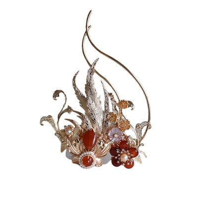 Hanfu Hair Accessories Set: Red Fox