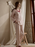 Cherry Blossom Ruffle Pajama Set