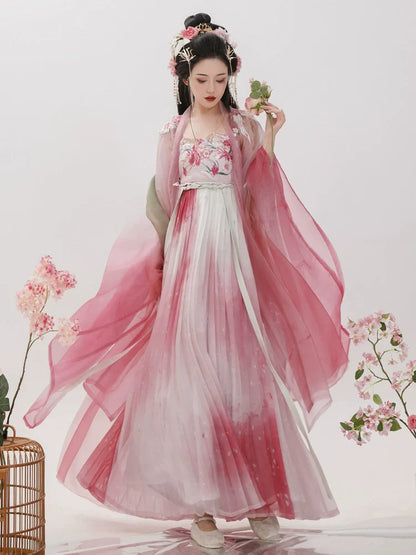 Rose - Tang Dynasty Style Hanfu Dress Heziqun