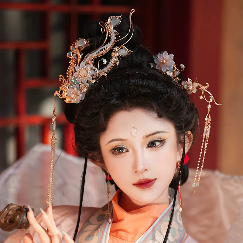 Hanfu Hair Accessories Set: Fengshuang Yin