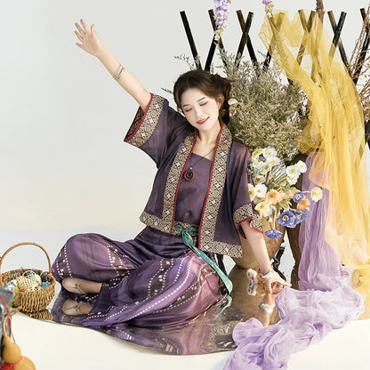 Ning Ye Purple 凝夜紫 - Modern Song Dynasty Hanfu Casual Outfit