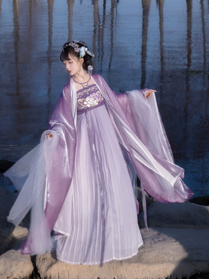 Mauve 桔梗 - Tang Dynasty Style Hanfu Dress Heziqun