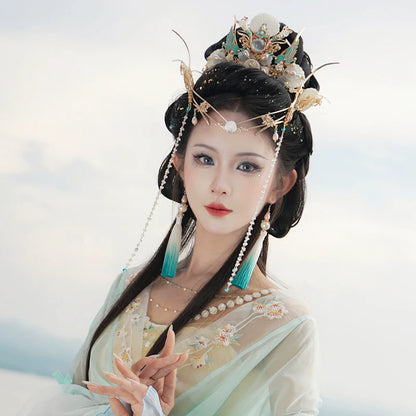 Hanfu Hair Accessories Set: Tidal Sea Spirit