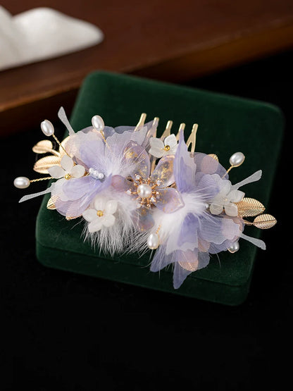 Hanfu Hair Accessories Set: Edelweiss