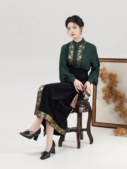 Song Dynasty Hanfu, Modern Outfit, Huayi 花溢 (Preorder)