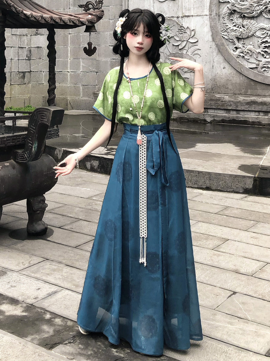 Azure Language 天青语 - Plus Size Tang Dynasty Hanfu