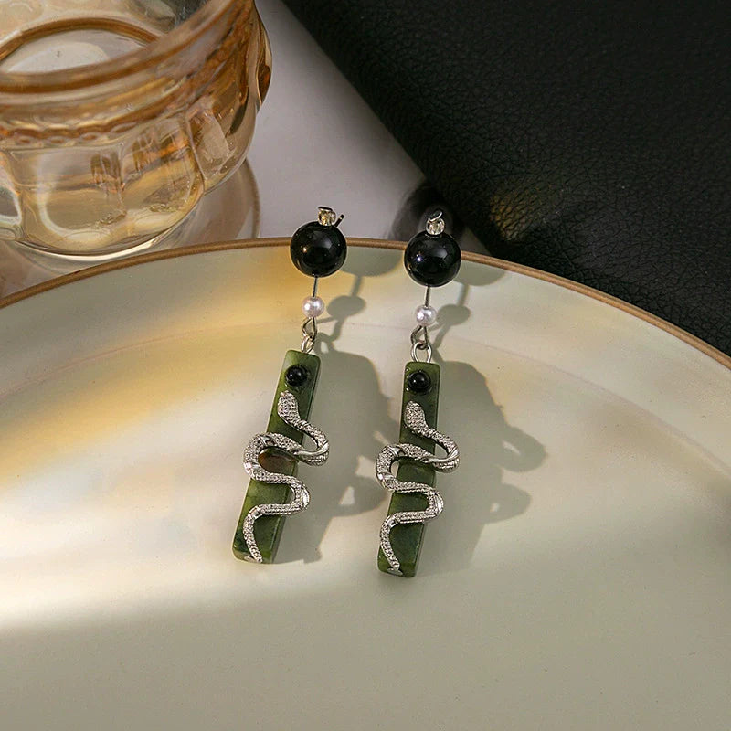 Spirit Snake Chinese Style Earrings