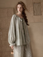 Vintage Ruffle Collar Pajamas