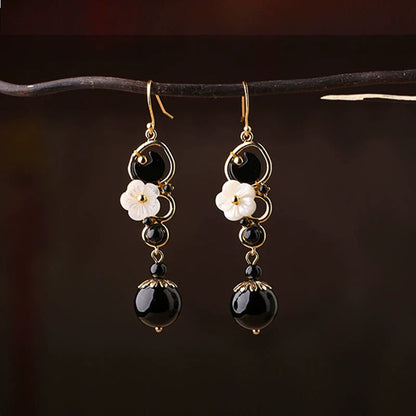 Onyx Chinese Style Earrings