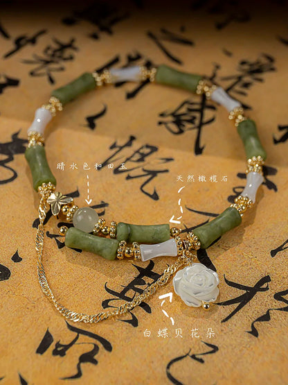 Bamboo Knots and Jade Bracelet