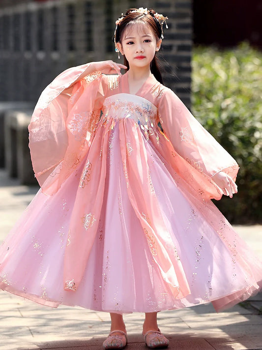 Rosie - Tang Dynasty Hanfu Dress, Princess Costume for Girls