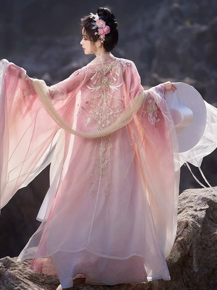 White Jade Jewels 白玉宝珠 - Tang Dynasty Style Hanfu Dress Heziqun