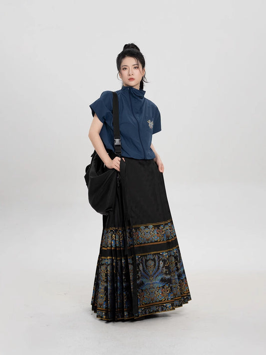 Bingzhi 秉知 - New Chinese Style Zipper Jacket and Mamianqun Set (Preorder)