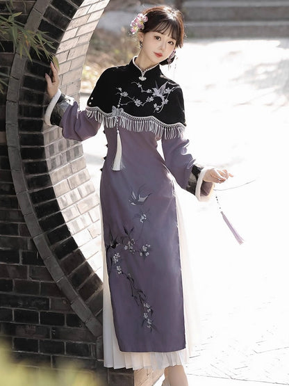 Swallow's Returns 闻燕归 - New Chinese Style Modern Cheongsam Dress