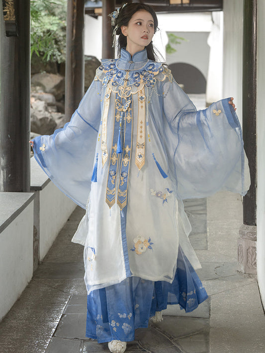 Jinluo 烬落 - Cloud Collar & Mamianqun Ming Dynasty Hanfu Set