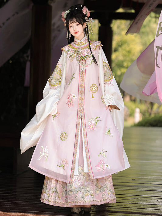 Hibiscus 芙蓉 - Cloud Collar & Mamianqun Ming Dynasty Hanfu Set