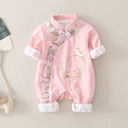 Anne - Cheongsam Style Baby Onesies for Girls