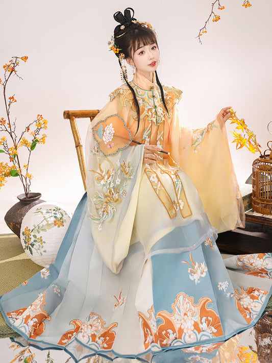 Outer Clouds 云外镜 - Cloud Collar & Mamianqun Ming Dynasty Hanfu Set